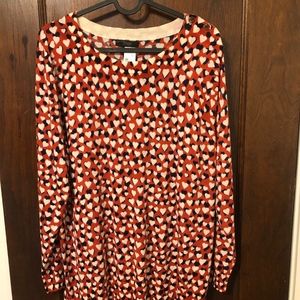 J.Crew Heart Print Tippi Sweater NWT